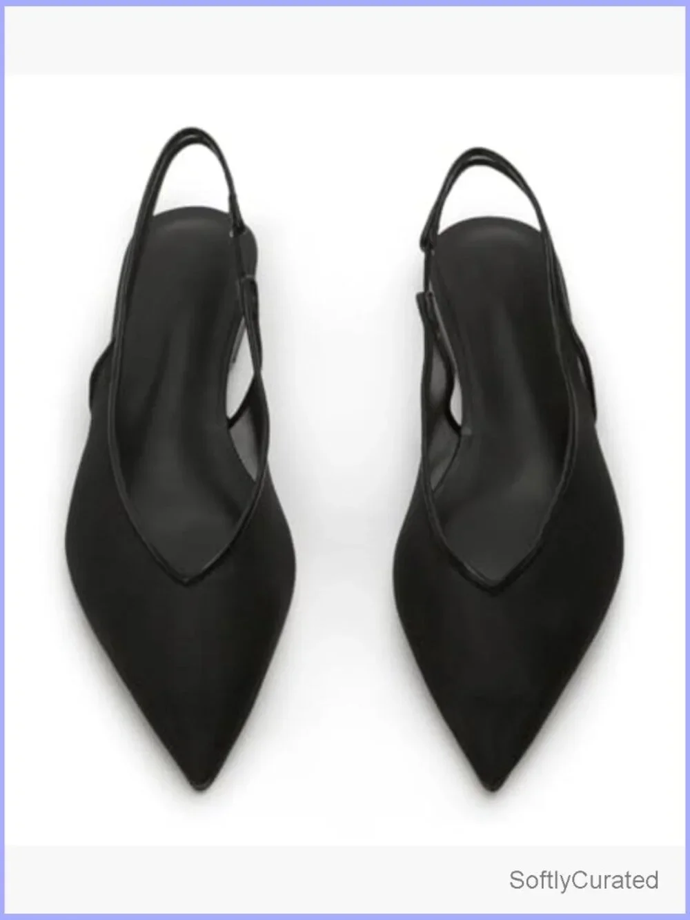 Mesh Slingback Ballet Flats Women Pointed Toe Slip On Low Heels Casual Work - Picture 2 of 4
